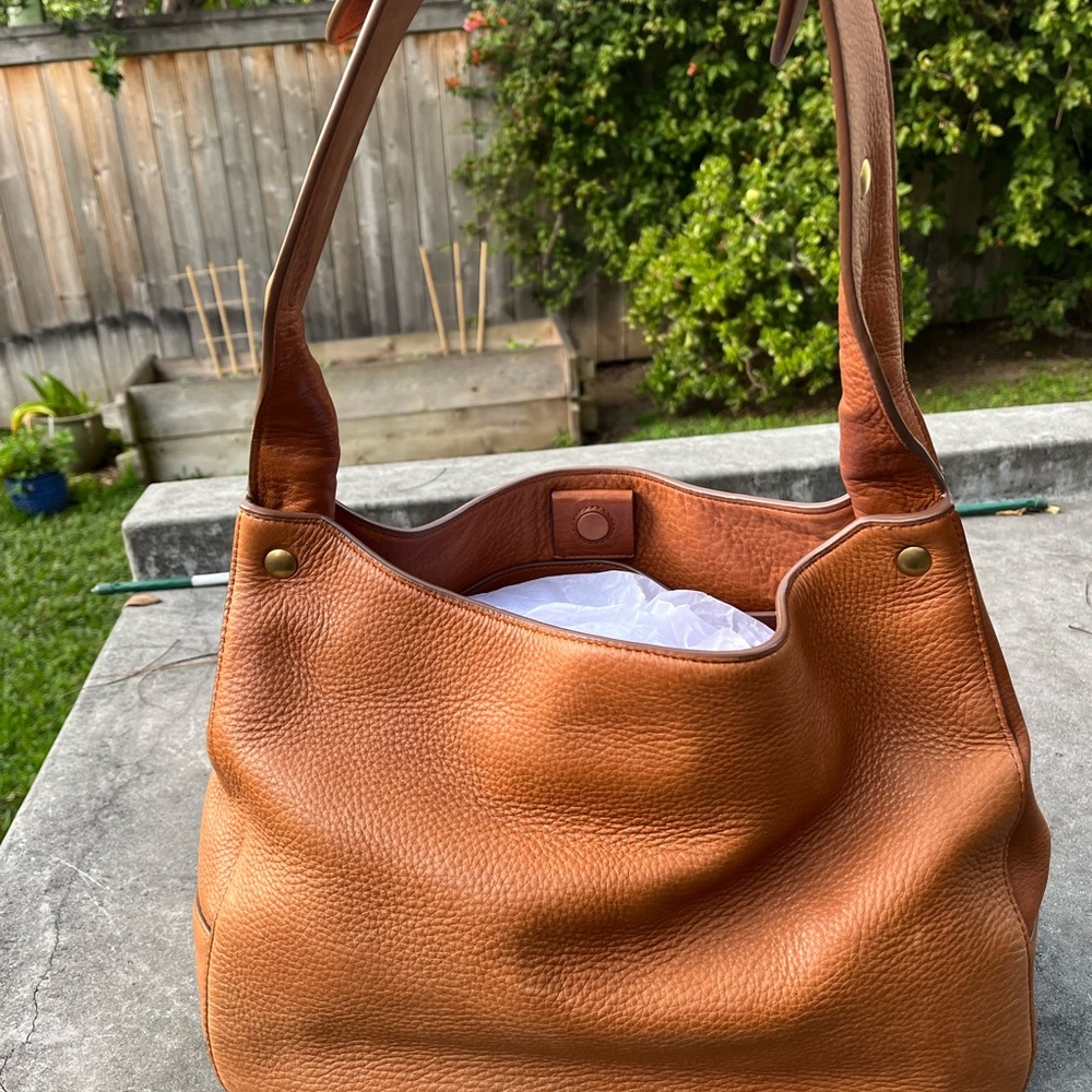 Shinola Tan Leather Hobo Bag